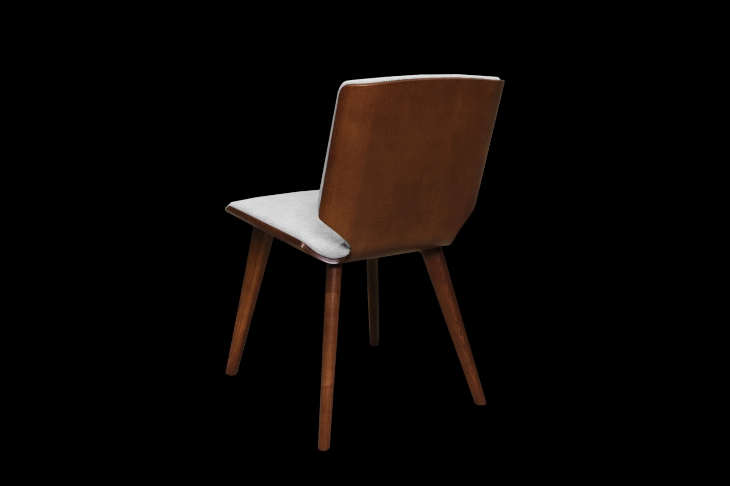 北美梣木實木以款搭配白色布款坐墊