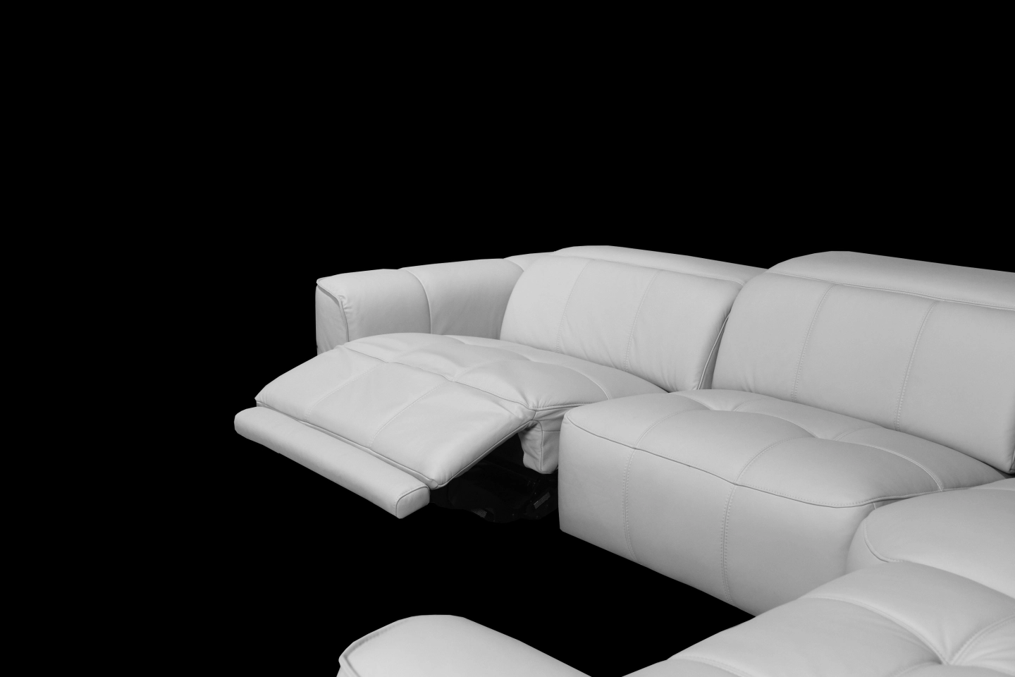 牛皮電動沙發腿靠伸縮