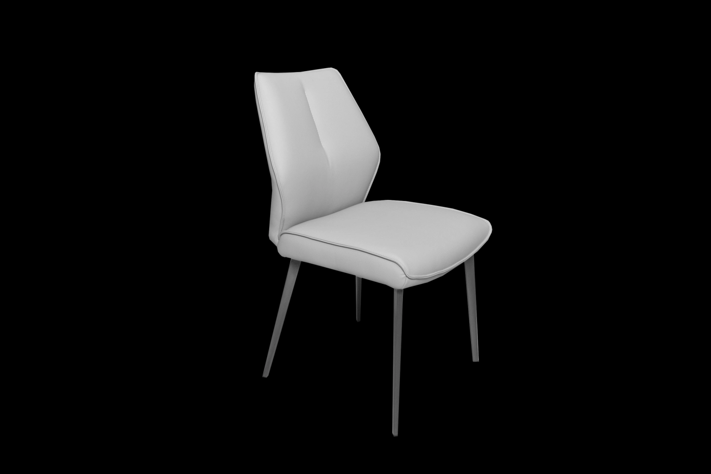 淺灰色皮革餐椅