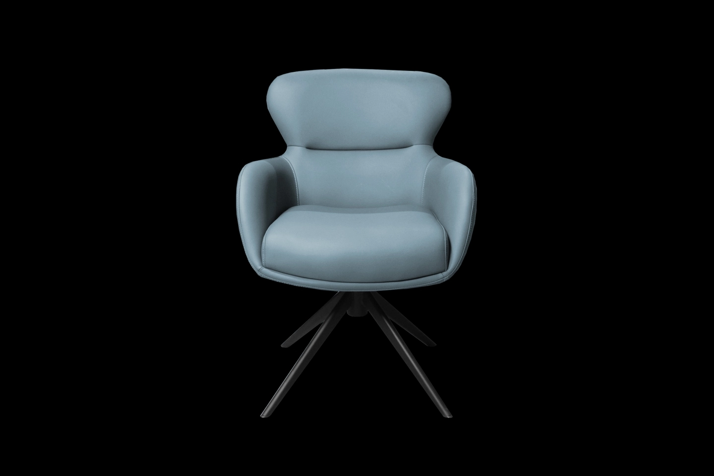 皮革旋轉獨立筒餐椅