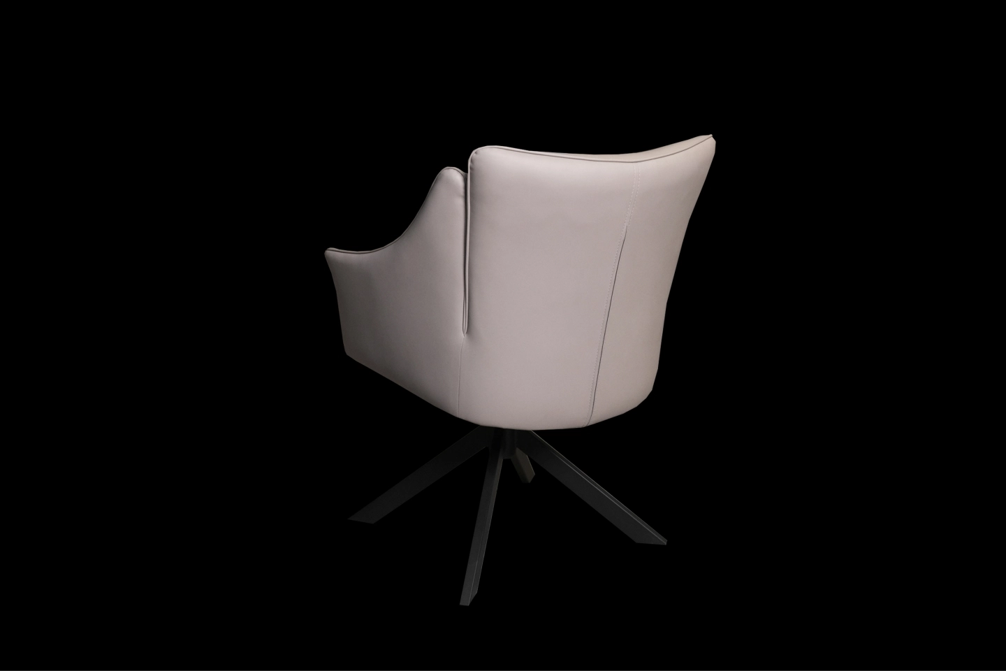 可旋轉米色餐椅