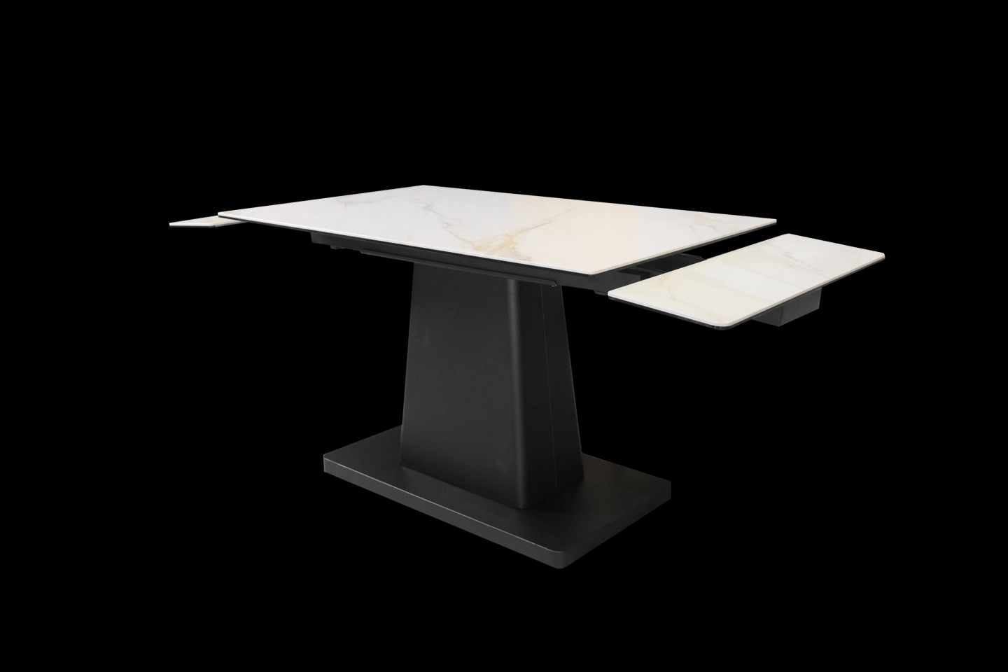 白色岩板伸縮餐桌 可調整桌面尺寸