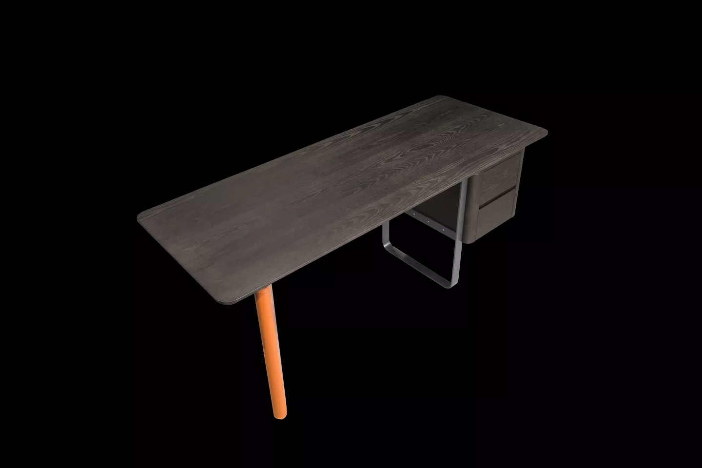 特寫書桌北美梣木全實木桌面