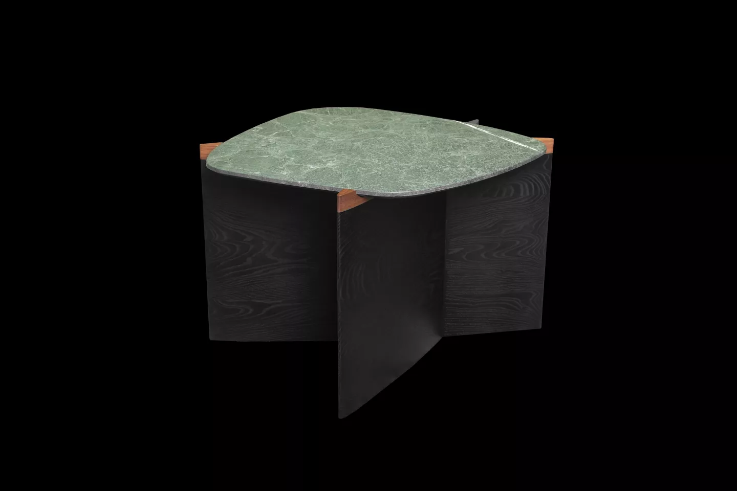 天然大理石桌面搭配全實木底座結構的茶几款式