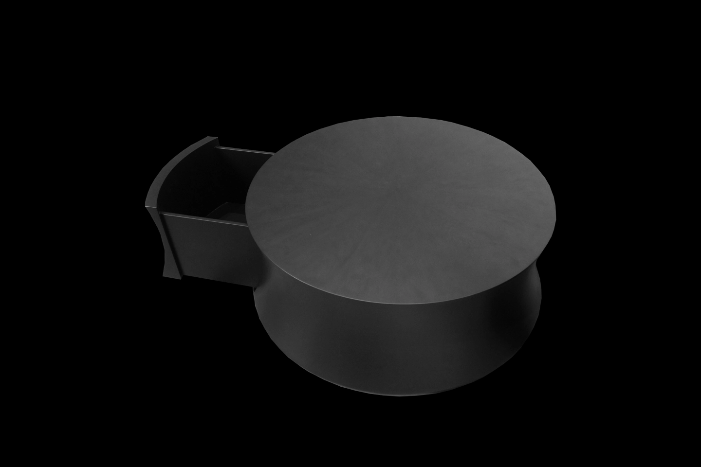 含有一個抽屜的深色茶几款式