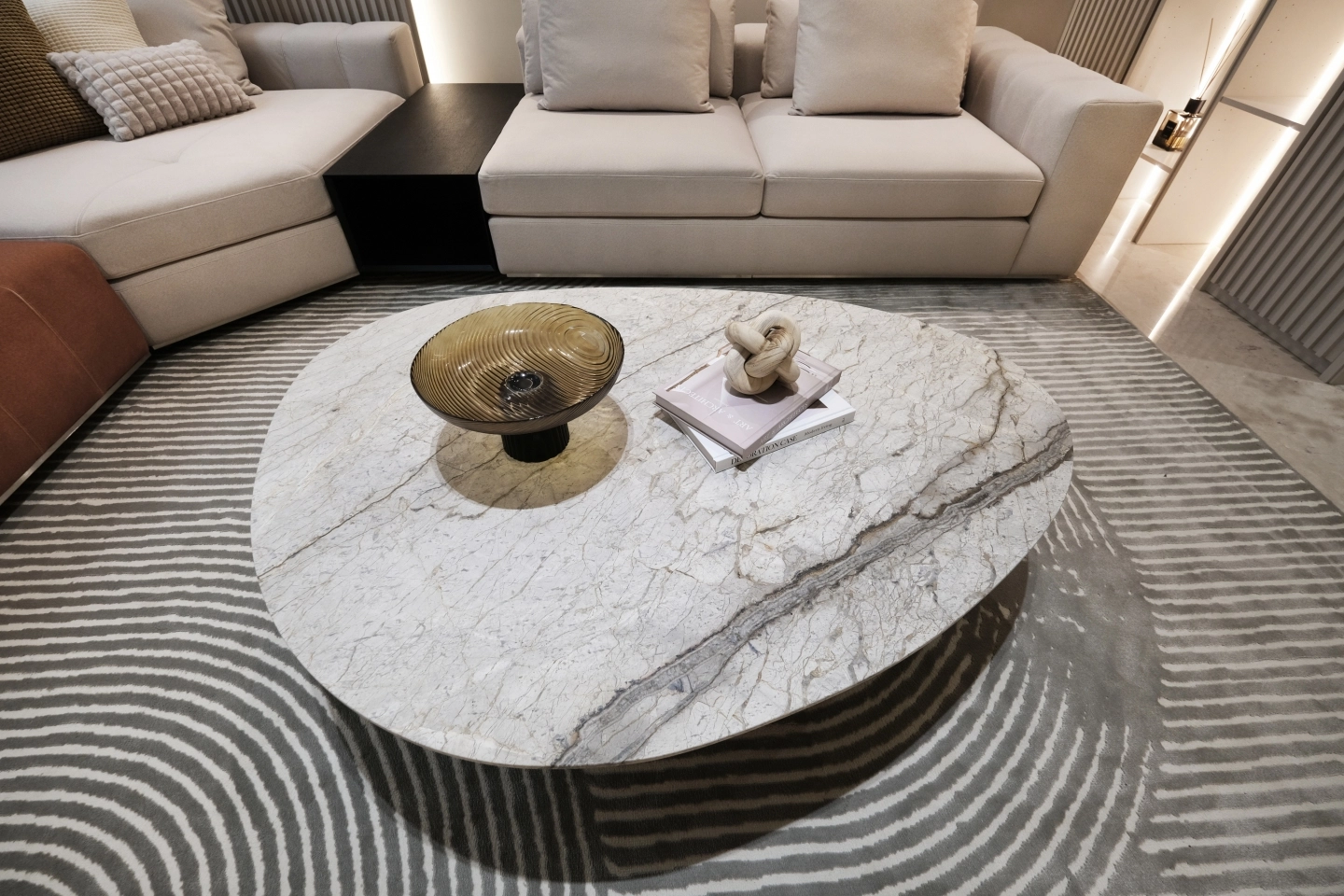 天然大理石桌面茶几