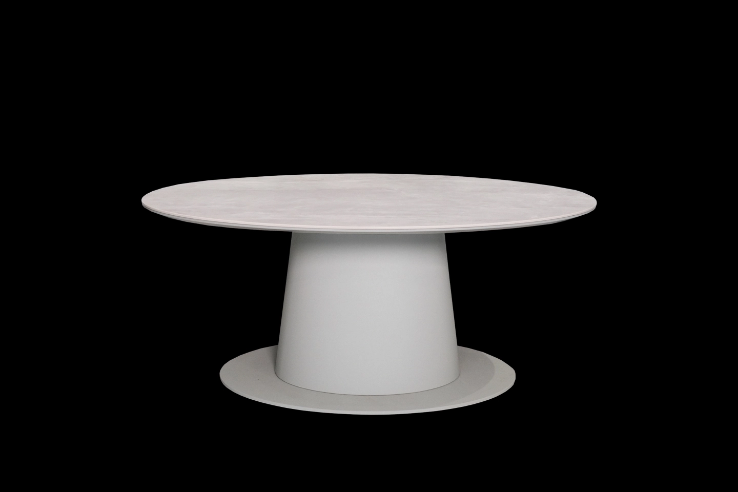 可升降的白色岩板茶几