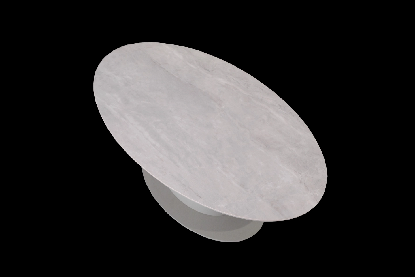 橢圓形岩板桌面設計