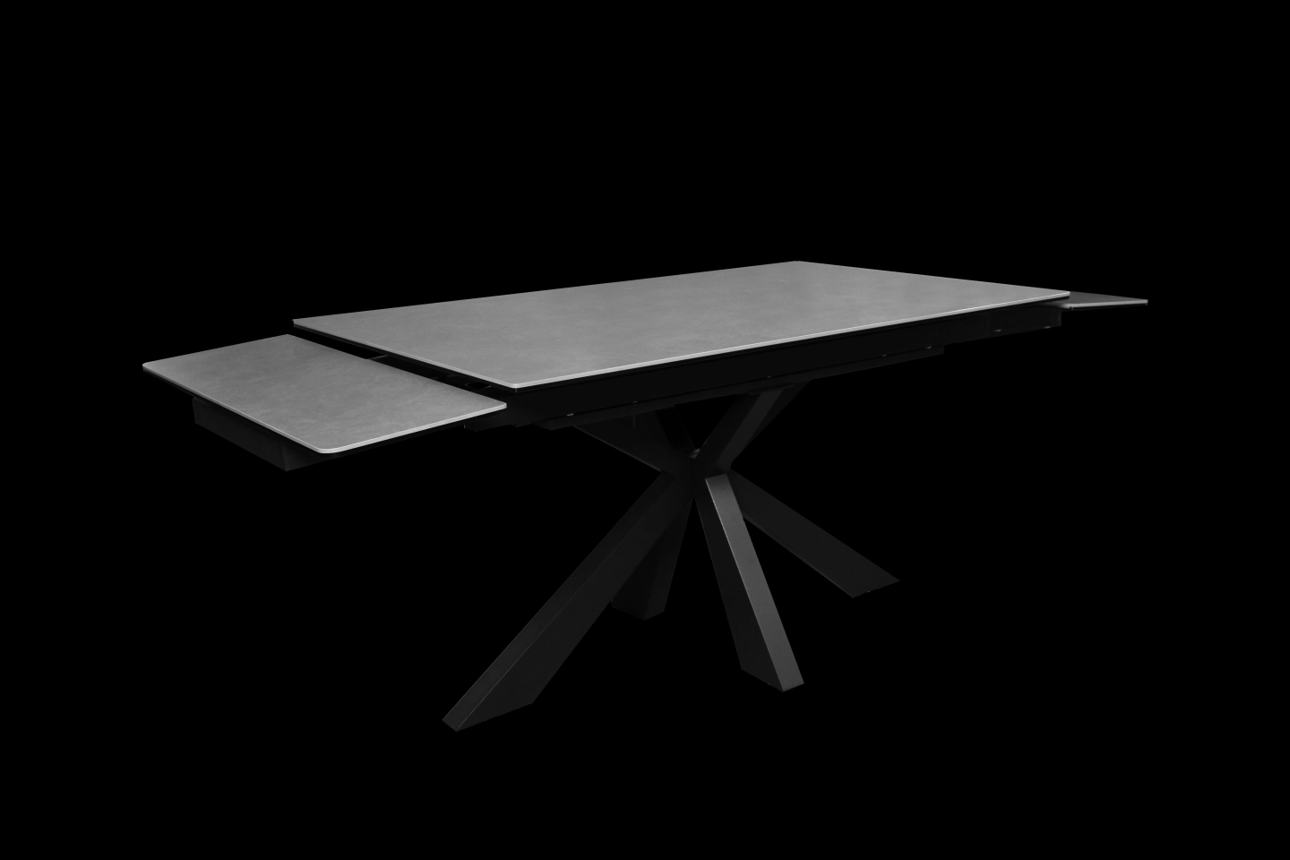 黑色伸縮餐桌收合操作方式