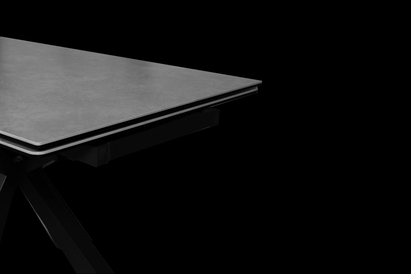 岩板伸縮餐桌桌面完整收合樣式