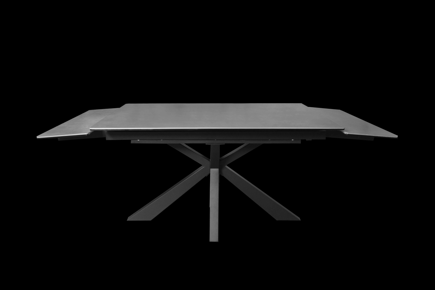 灰黑色伸縮餐桌伸縮桌面操作