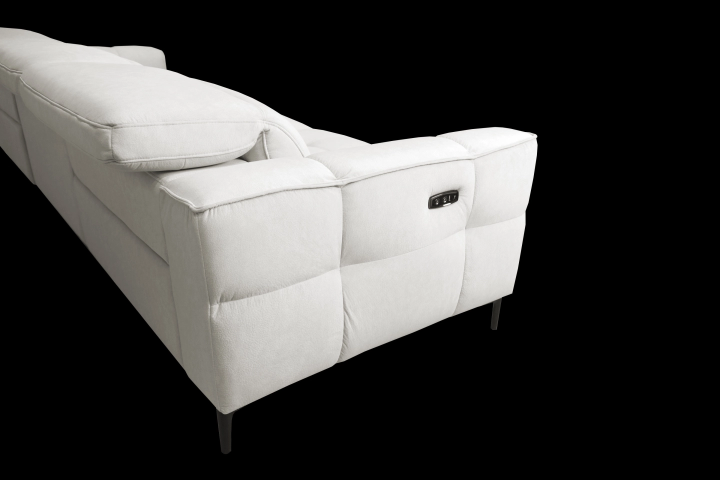 一字型電動沙發側面扶手含有充電孔