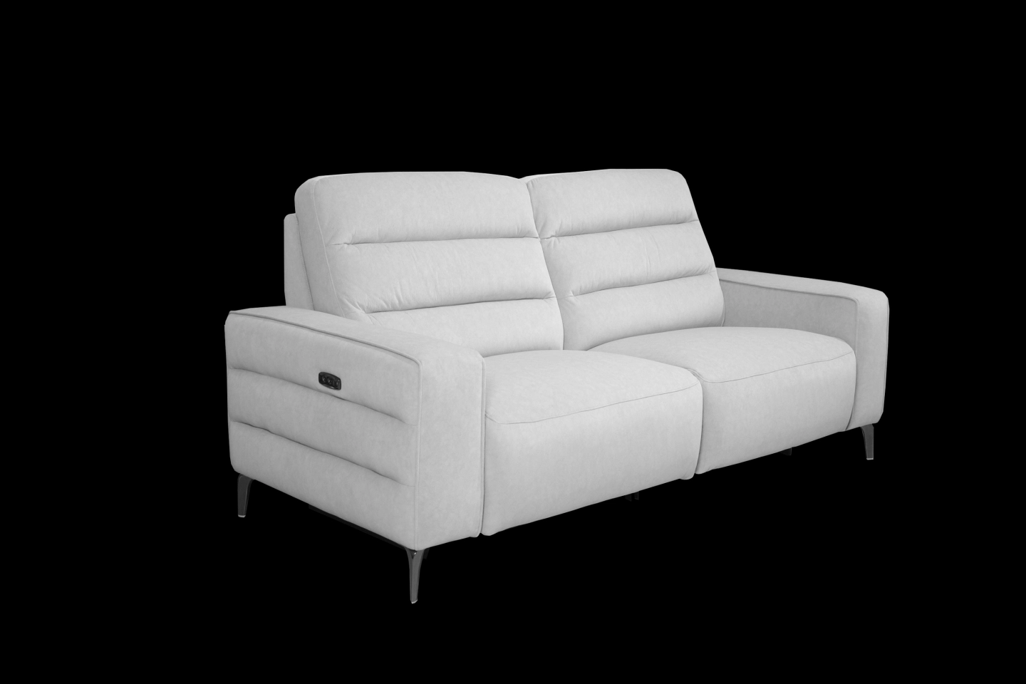 一字型2座位電動貓抓布沙發